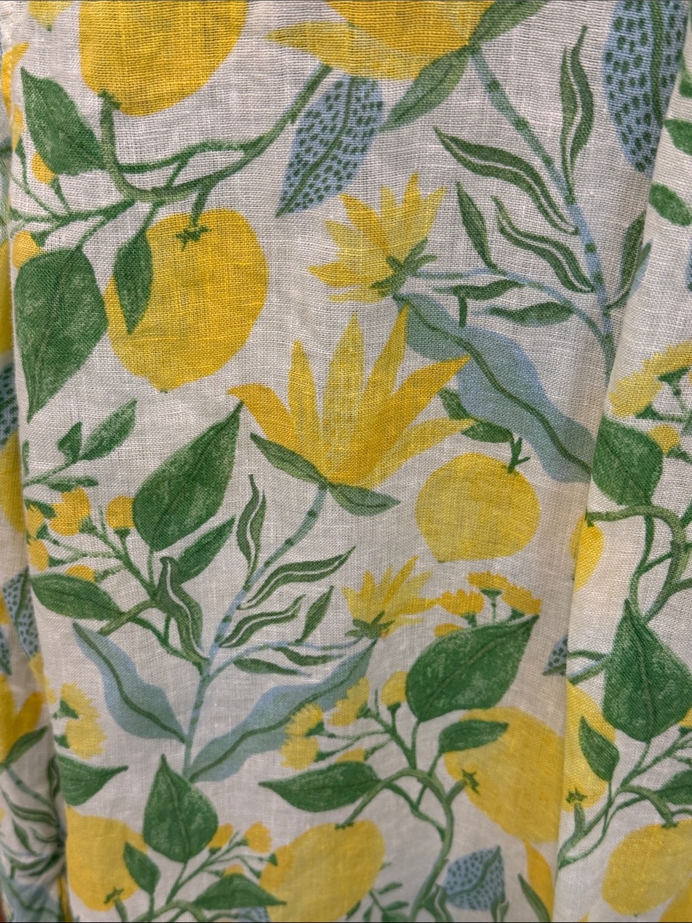 ๐๐๐BOGOHO๐๐๐Martha Stewart Yellow Lemon & Green Leaf Button-Down Shirt-Large - Picture 9 of 9